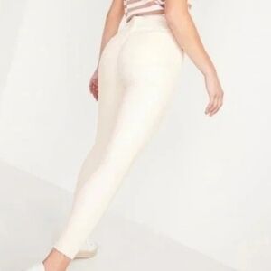 Old Navy rockstar high rise skinny jeans secret slim pockets ivory cream 14